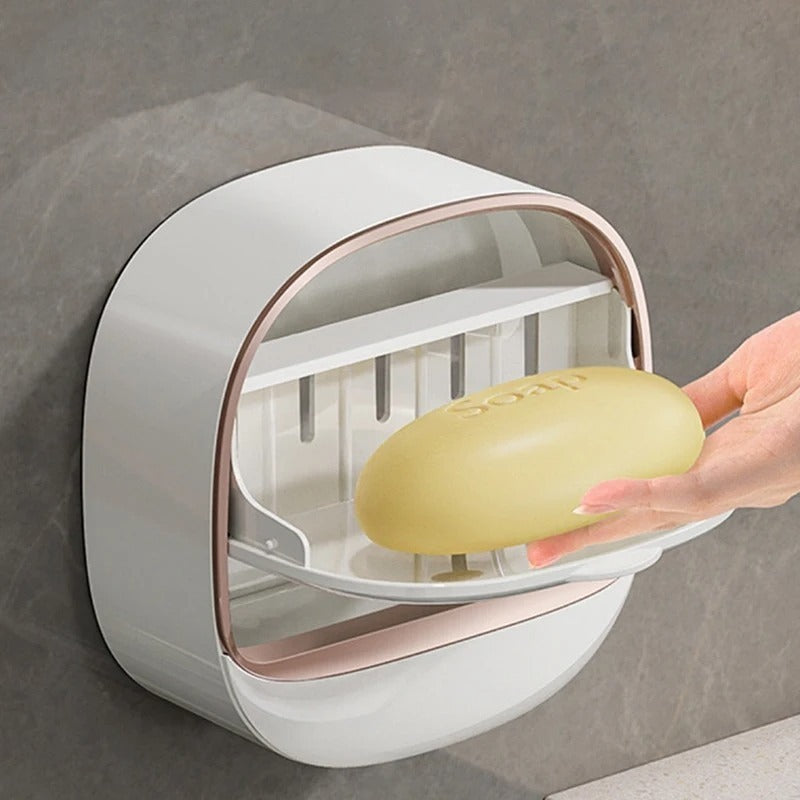 Luxury Soap Holder Punch Free Drain Laundry Soap Box Easy Cleaning