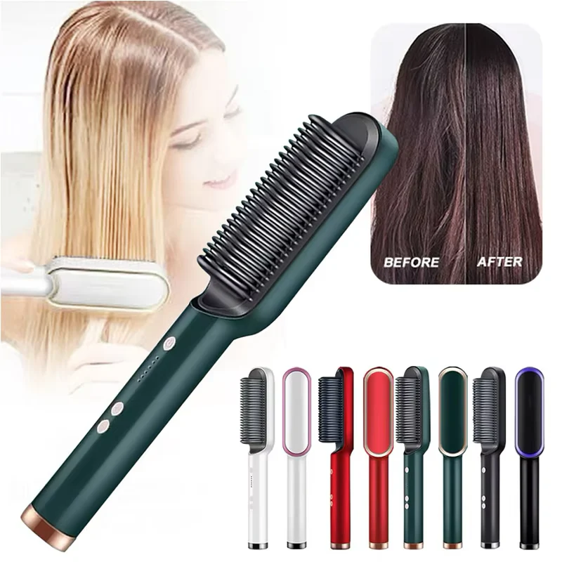 Electric Professional Hair Straightening Brush