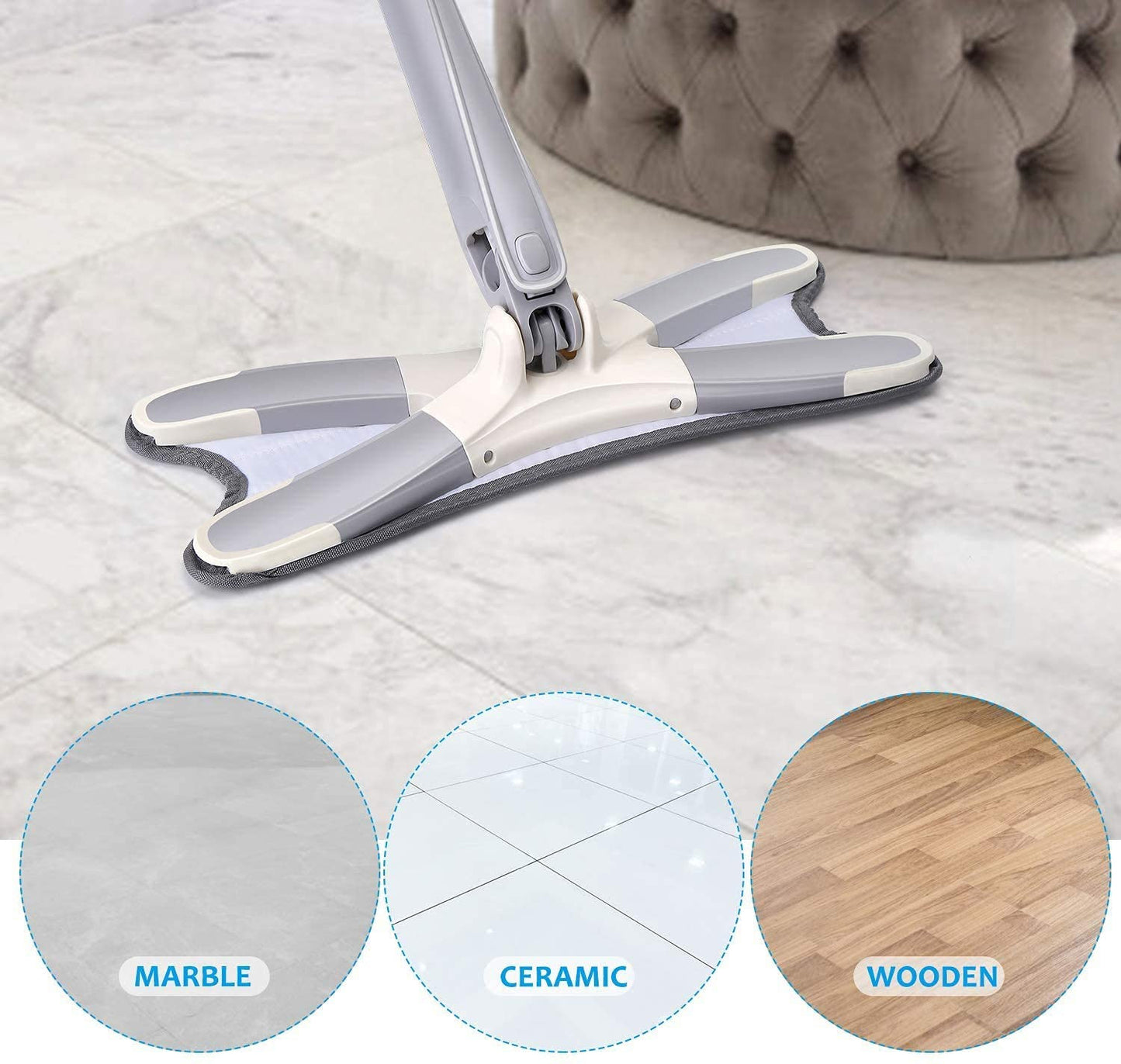 Rotating X Mop Flat Microfiber
