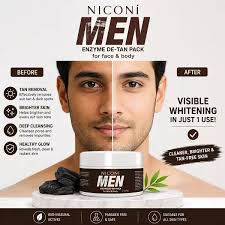 Niconi Men Enzyme De-Tan Pack for Face & Body